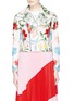 Main View - Click To Enlarge - ALICE & OLIVIA - 'Cody' floral print leather cropped moto jacket