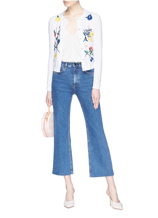 Figure View - Click To Enlarge - ALICE & OLIVIA - 'Ruthy' floral embroidered cardigan