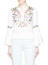 Main View - Click To Enlarge - ALICE & OLIVIA - 'Kindra' floral embroidered bell sleeve top