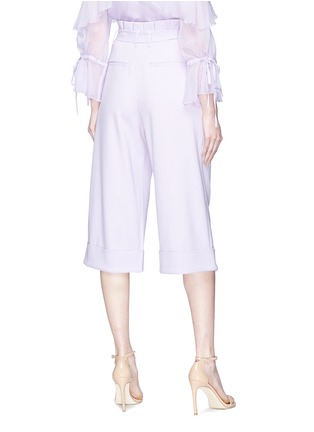 Back View - Click To Enlarge - ALICE & OLIVIA - 'Ryan' pleated paperbag twill culottes