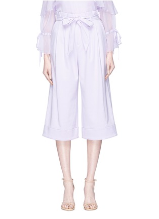 Main View - Click To Enlarge - ALICE & OLIVIA - 'Ryan' pleated paperbag twill culottes