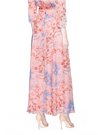 Back View - Click To Enlarge - ALICE & OLIVIA - x Lola Montes Schnabel 'Athena' floral print silk chiffon skirt