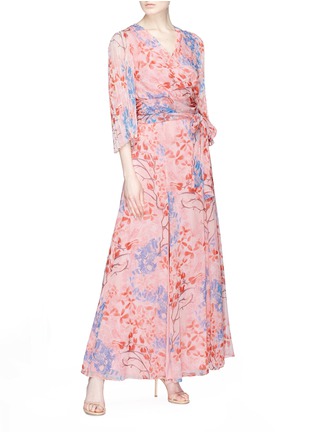 Figure View - Click To Enlarge - ALICE & OLIVIA - x Lola Montes Schnabel 'Athena' floral print silk chiffon skirt