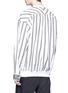 Back View - Click To Enlarge - JUUN.J - Photographic print stripe poplin sweatshirt
