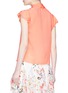 Back View - Click To Enlarge - ALICE & OLIVIA - 'Laney' ruffle sleeve silk pussybow top
