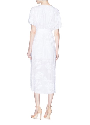 Back View - Click To Enlarge - ALICE & OLIVIA - 'Clarine' paisley embroidered mock wrap dress