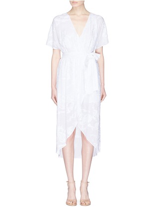 Main View - Click To Enlarge - ALICE & OLIVIA - 'Clarine' paisley embroidered mock wrap dress