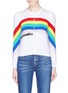Main View - Click To Enlarge - ALICE & OLIVIA - 'Ruthy' rainbow slogan embroidered cardigan