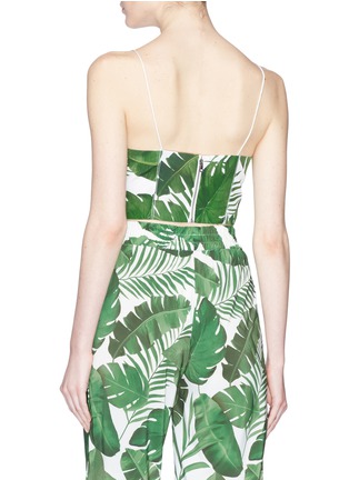 Back View - Click To Enlarge - ALICE & OLIVIA - 'Archer' palm leaf print cropped camisole top