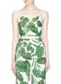 Main View - Click To Enlarge - ALICE & OLIVIA - 'Archer' palm leaf print cropped camisole top