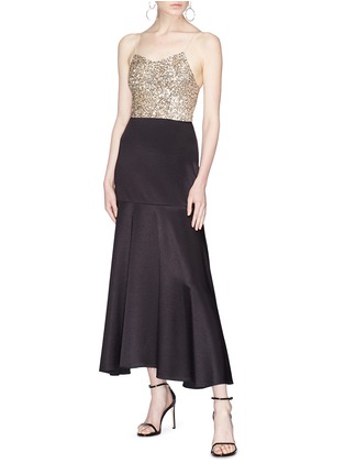 Figure View - Click To Enlarge - ALICE & OLIVIA - 'Archer' sequin cropped camisole top