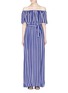 Main View - Click To Enlarge - ALICE & OLIVIA - 'Grazi' stripe off-shoulder belted maxi dress