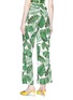 Back View - Click To Enlarge - ALICE & OLIVIA - 'Benny' palm leaf print crepe wide leg pants