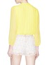 Back View - Click To Enlarge - ALICE & OLIVIA - 'Trista' cross front silk blouse