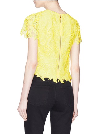 Back View - Click To Enlarge - ALICE & OLIVIA - 'Franca' floral guipure lace T-shirt