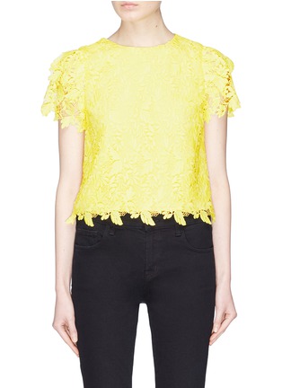Main View - Click To Enlarge - ALICE & OLIVIA - 'Franca' floral guipure lace T-shirt