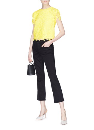 Figure View - Click To Enlarge - ALICE & OLIVIA - 'Franca' floral guipure lace T-shirt
