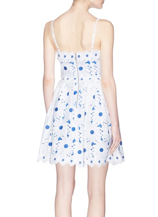 Back View - Click To Enlarge - ALICE & OLIVIA - 'Vandy' floral guipure lace dress