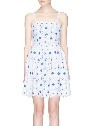 Main View - Click To Enlarge - ALICE & OLIVIA - 'Vandy' floral guipure lace dress