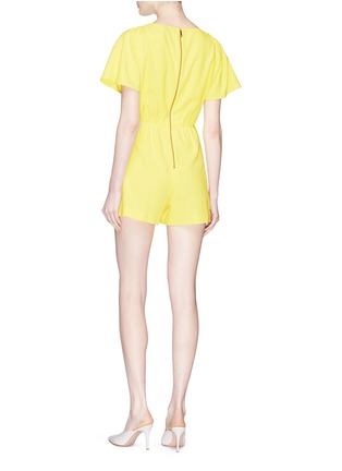 Back View - Click To Enlarge - ALICE & OLIVIA - 'Ashlea' flared sleeve crepe rompers
