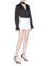 Figure View - Click To Enlarge - ALICE & OLIVIA - 'Sherri' strass outseam shorts