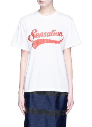 Main View - Click To Enlarge - 73437 - 'Sensation' slogan print T-shirt