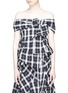 Main View - Click To Enlarge - ENFÖLD - Deconstructed check plaid off-shoulder top