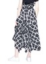 Back View - Click To Enlarge - ENFÖLD - Check plaid patchwork maxi skirt