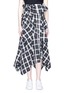 Main View - Click To Enlarge - ENFÖLD - Check plaid patchwork maxi skirt