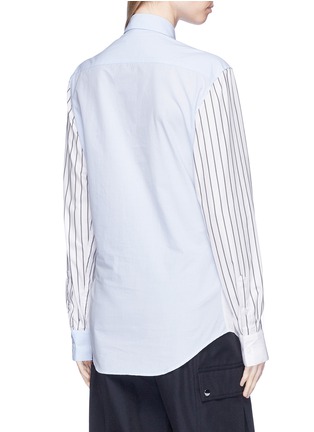 Back View - Click To Enlarge - JW ANDERSON - Colourblock stripe sleeve unisex poplin shirt