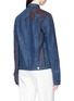 Back View - Click To Enlarge - JW ANDERSON - 'Florence' slogan print panelled unisex denim jacket