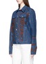 Front View - Click To Enlarge - JW ANDERSON - 'Florence' slogan print panelled unisex denim jacket