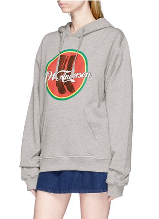 Front View - Click To Enlarge - JW ANDERSON - 'Cola Boots' print unisex hoodie