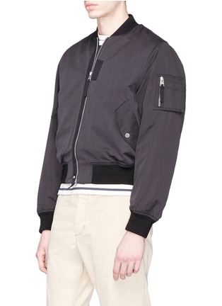 Front View - Click To Enlarge - JW ANDERSON - 'Baseball Card' appliqué unisex twill bomber jacket