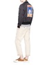 Figure View - Click To Enlarge - JW ANDERSON - 'Baseball Card' appliqué unisex twill bomber jacket