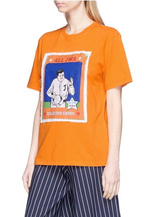 Front View - Click To Enlarge - JW ANDERSON - 'Baseball Card' appliqué unisex T-shirt