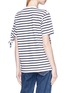 Back View - Click To Enlarge - JW ANDERSON - 'Breton Stripe' embroidered logo unisex T-shirt