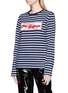 Front View - Click To Enlarge - JW ANDERSON - 'Florence' print stripe long sleeve unisex T-shirt