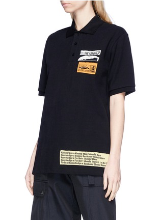 Front View - Click To Enlarge - JW ANDERSON - 'Bubblegum' patch polo unisex shirt