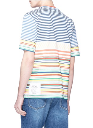 Back View - Click To Enlarge - LOEWE - Mix stripe layered T-shirt
