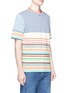 Front View - Click To Enlarge - LOEWE - Mix stripe layered T-shirt