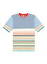 Main View - Click To Enlarge - LOEWE - Mix stripe layered T-shirt