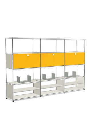 Main View - Click To Enlarge - USM - Modular storage rack – White/Yellow