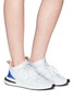 Figure View - Click To Enlarge - ADIDAS - 'Arkyn' mesh overlay sock knit slip-on sneakers