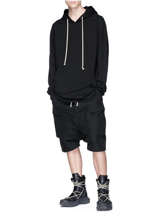 Figure View - Click To Enlarge - RICK OWENS  - Cotton hoodie