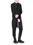 Figure View - Click To Enlarge - RICK OWENS  - Virgin wool soft tuxedo blazer