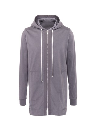 Main View - Click To Enlarge - RICK OWENS  - Heavyweight cotton zip hoodie