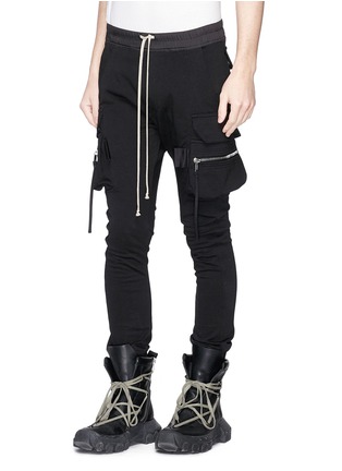 Front View - Click To Enlarge - RICK OWENS  - Slim fit cargo jogging pants