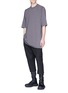Figure View - Click To Enlarge - RICK OWENS  - 'Pods' drop crotch poplin cropped cargo pants