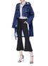 Figure View - Click To Enlarge - HELEN LEE - Cropped flared suiting pants